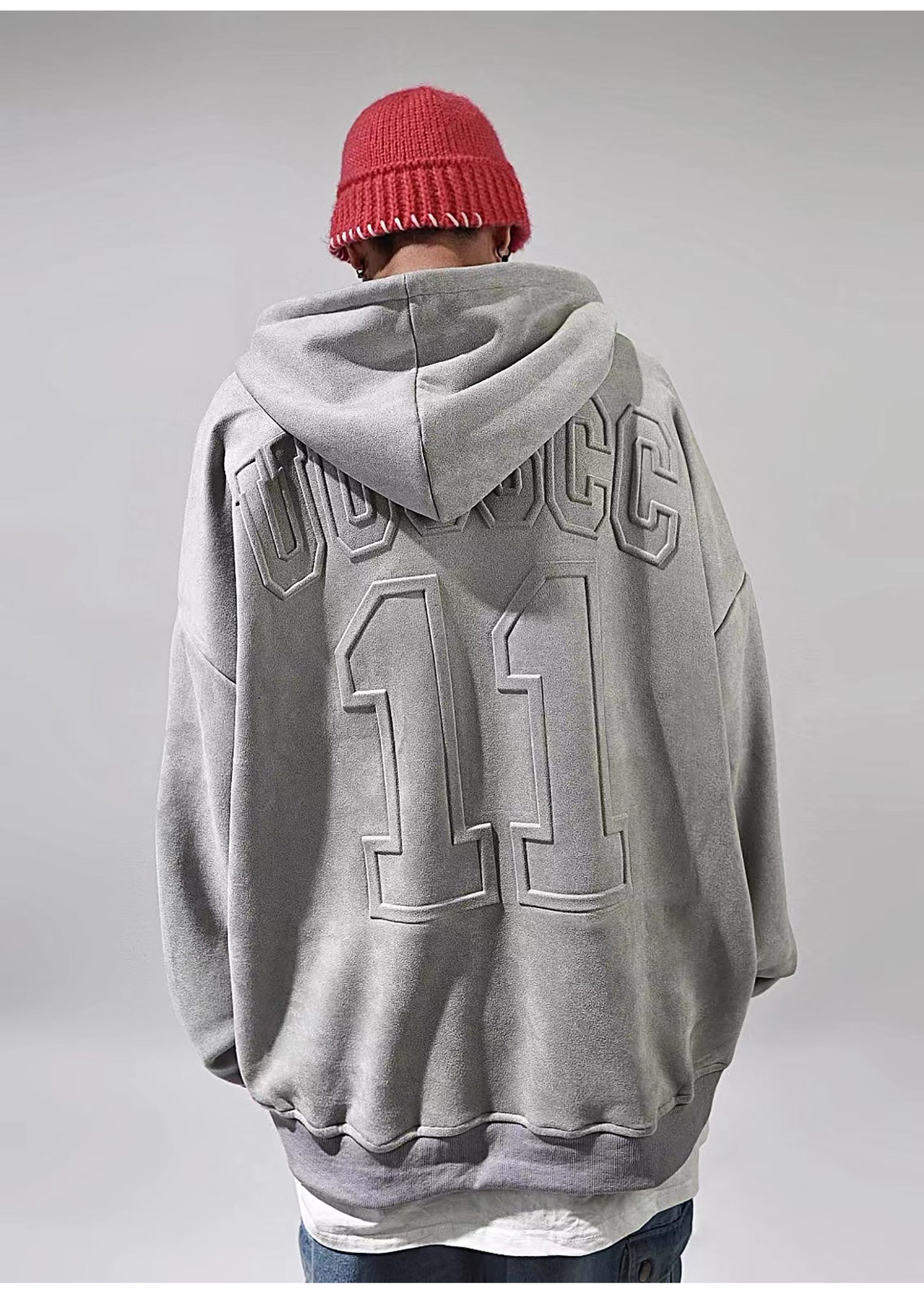 11 Oversized Embossed Hoodie
