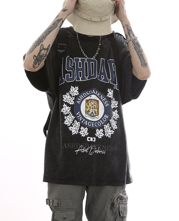 Streetwear Ash Darkness Vintage Wash T-Shirt
