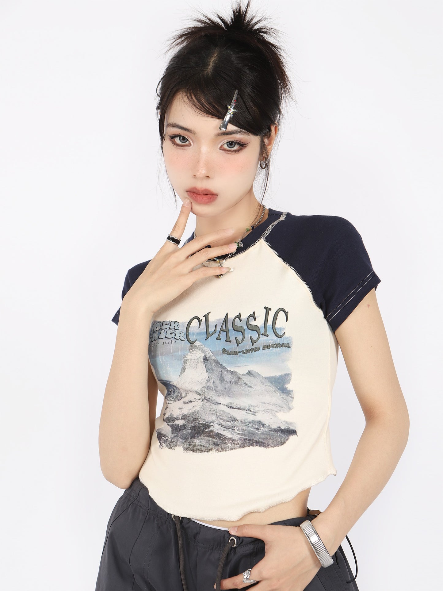 Mountain Classic Raglan Baby Tee