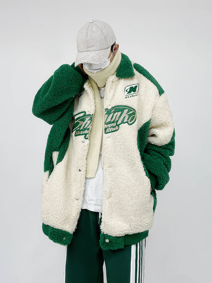 Sherpa Fleece Oversized Bomber Jacket