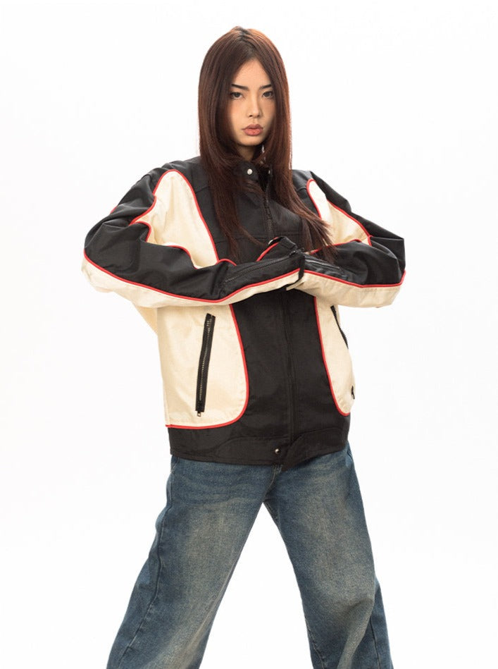 Contrast Motorcycle Jacket