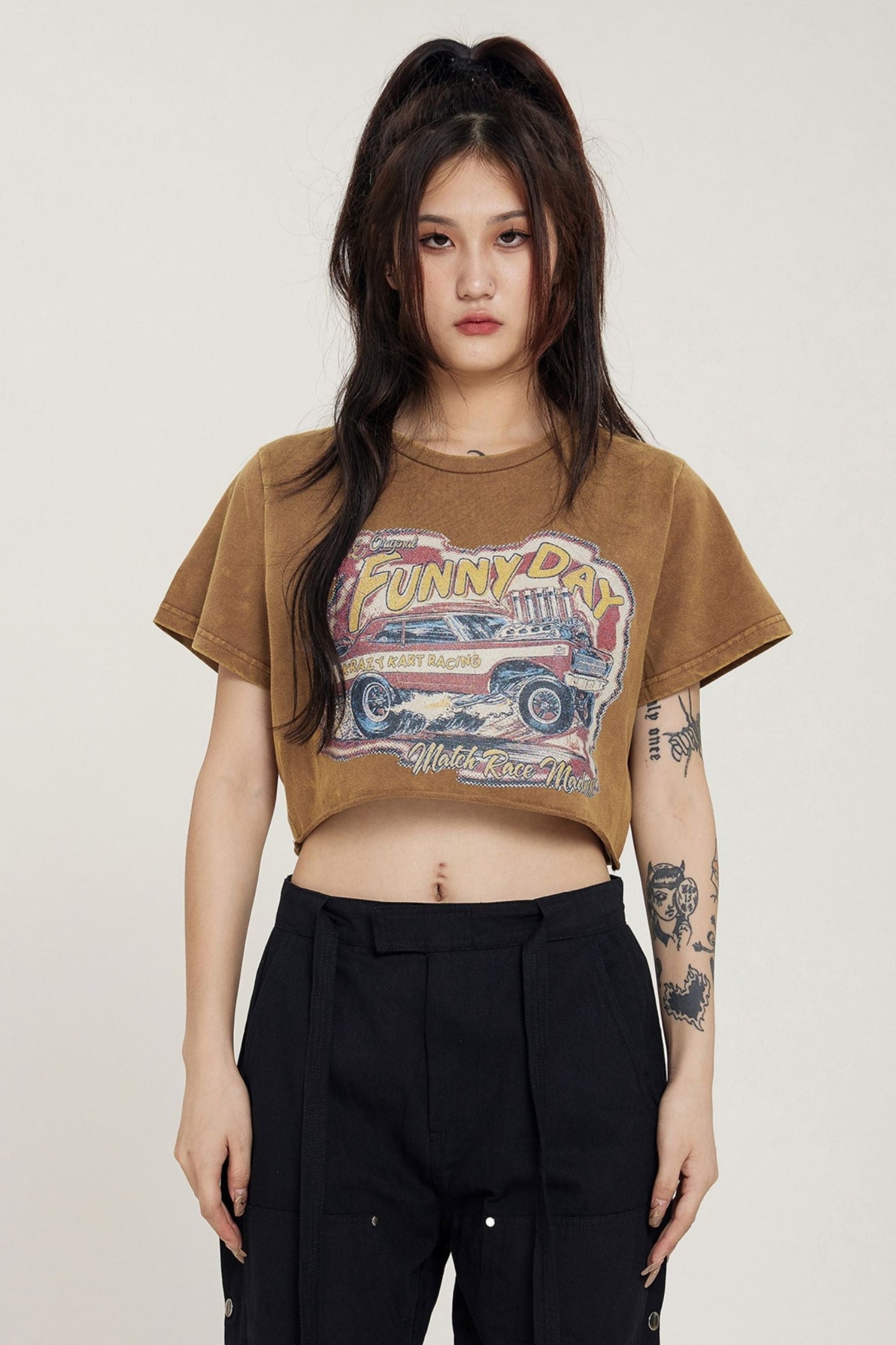 Krazy Kart Racing Cropped Tee