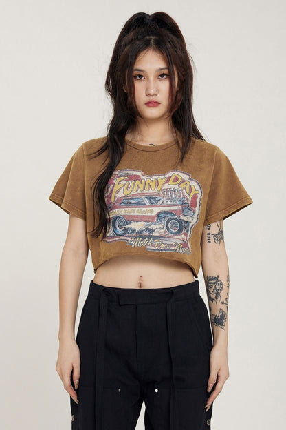 Krazy Kart Racing Cropped Tee