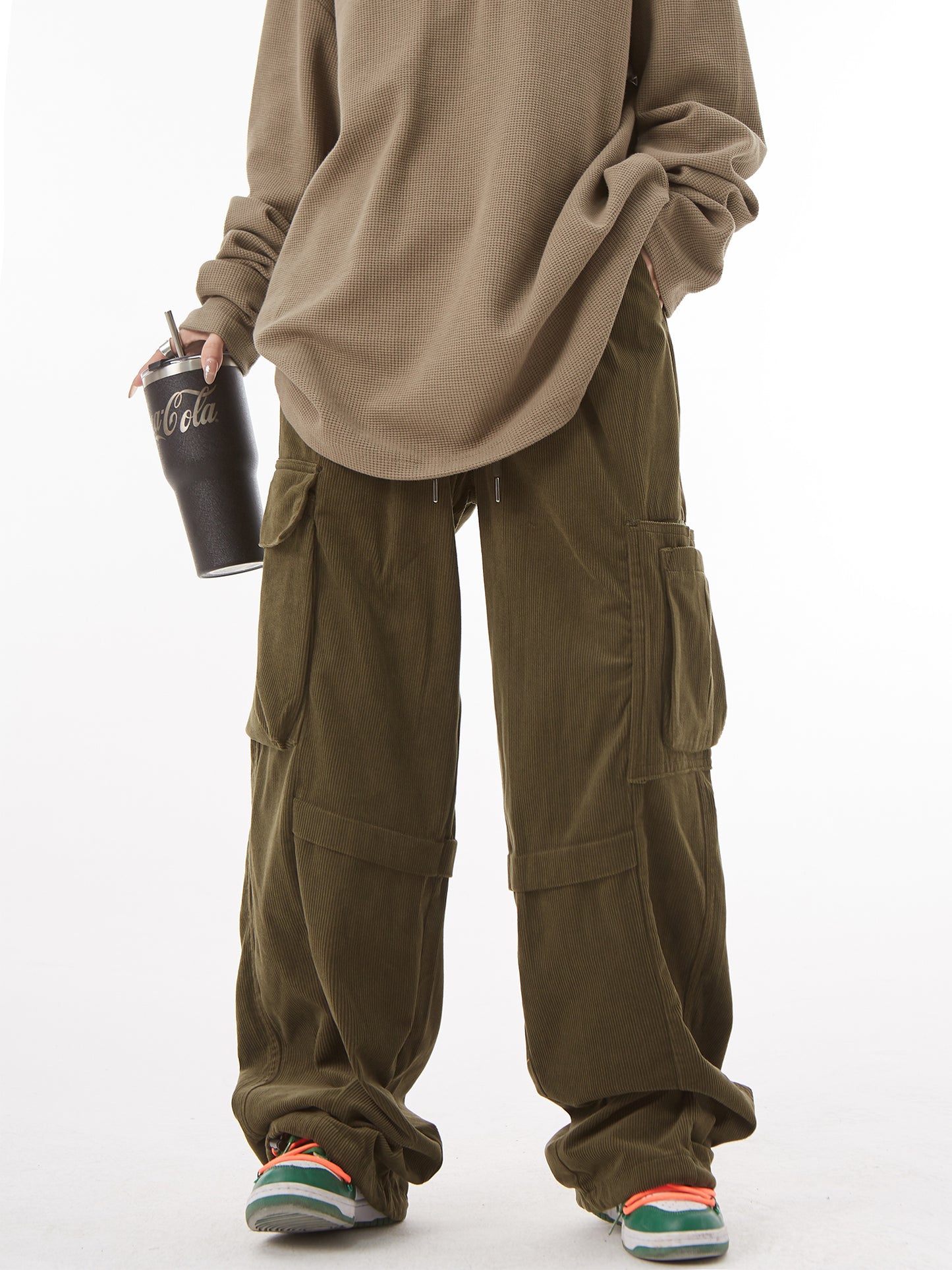 Corduroy Relaxed Cargo Pants