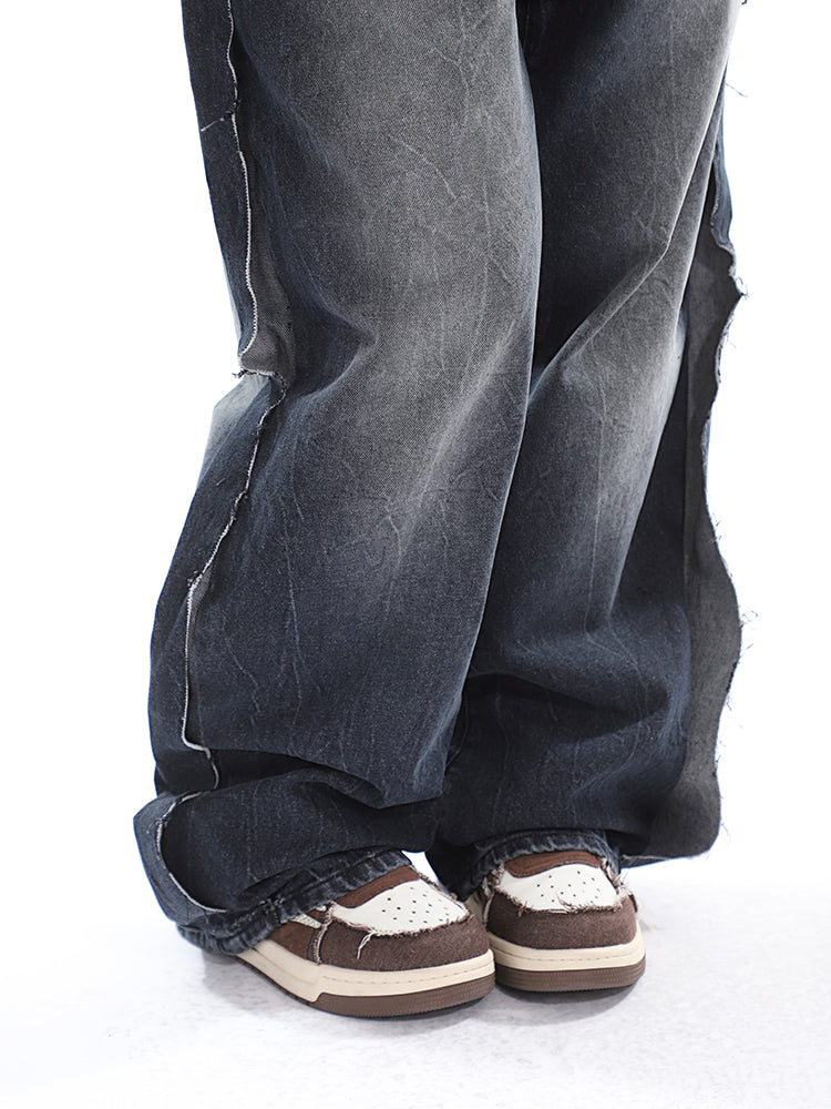 Slouchy Deconstructed Star Jeans