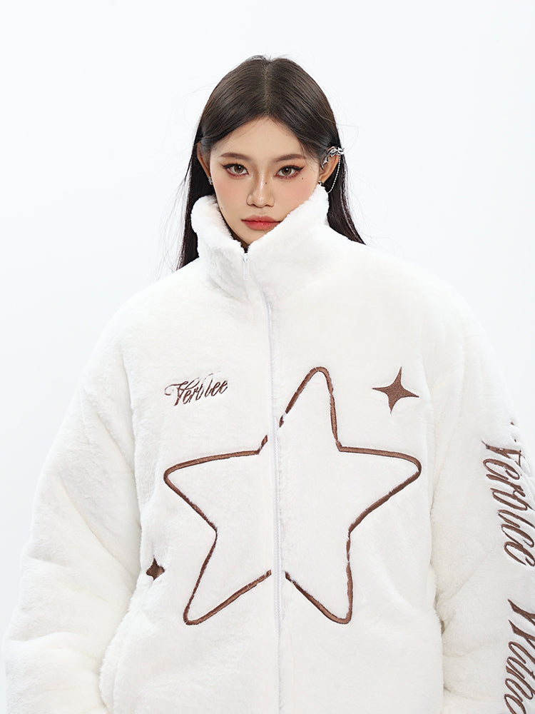 Star Plush Fleece Jacket