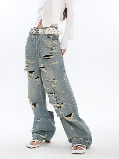 Ripped + Destroyed Baggy Jeans