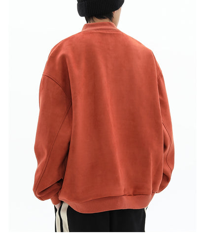 Panther Faux Suede Bomber Jacket