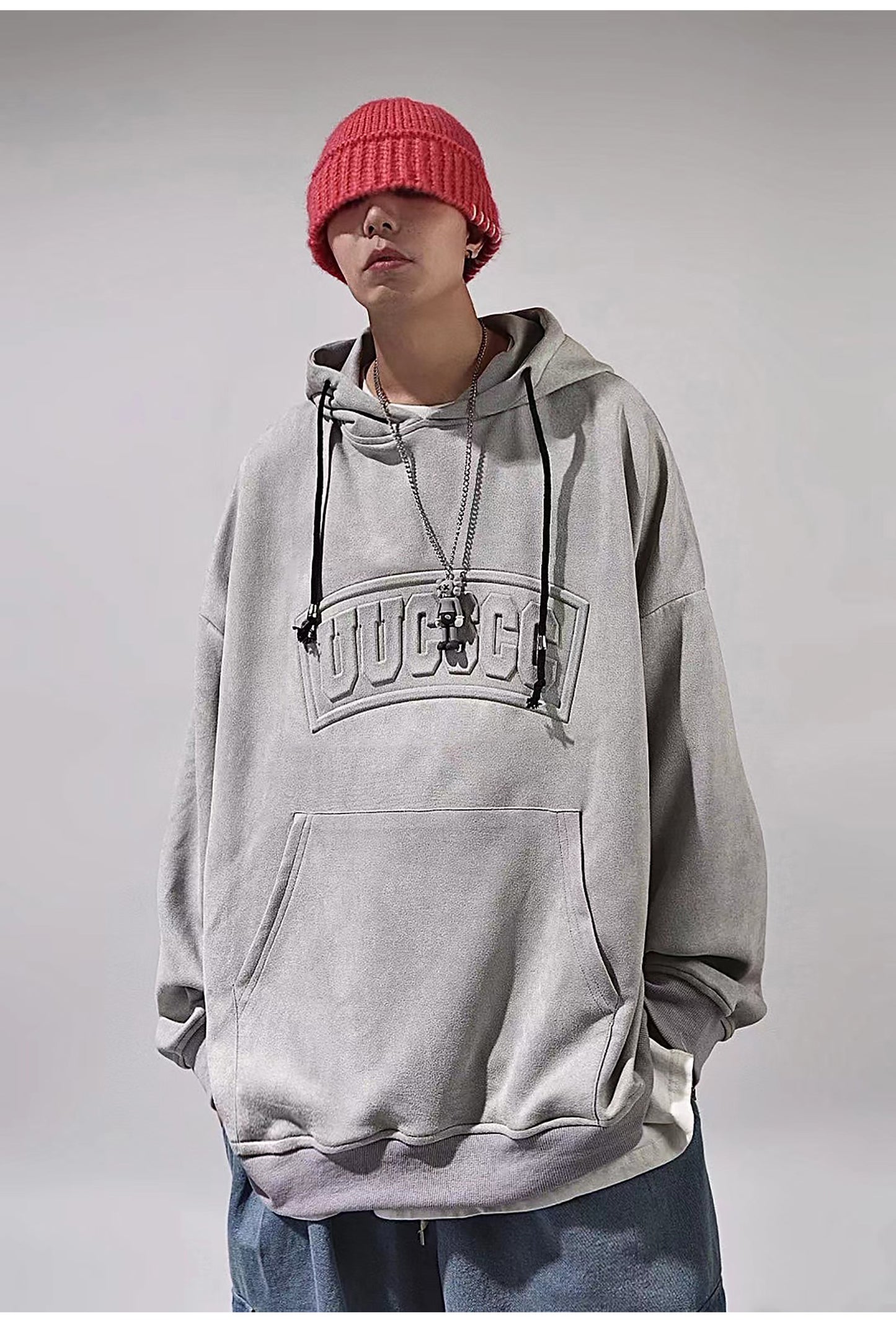11 Oversized Embossed Hoodie