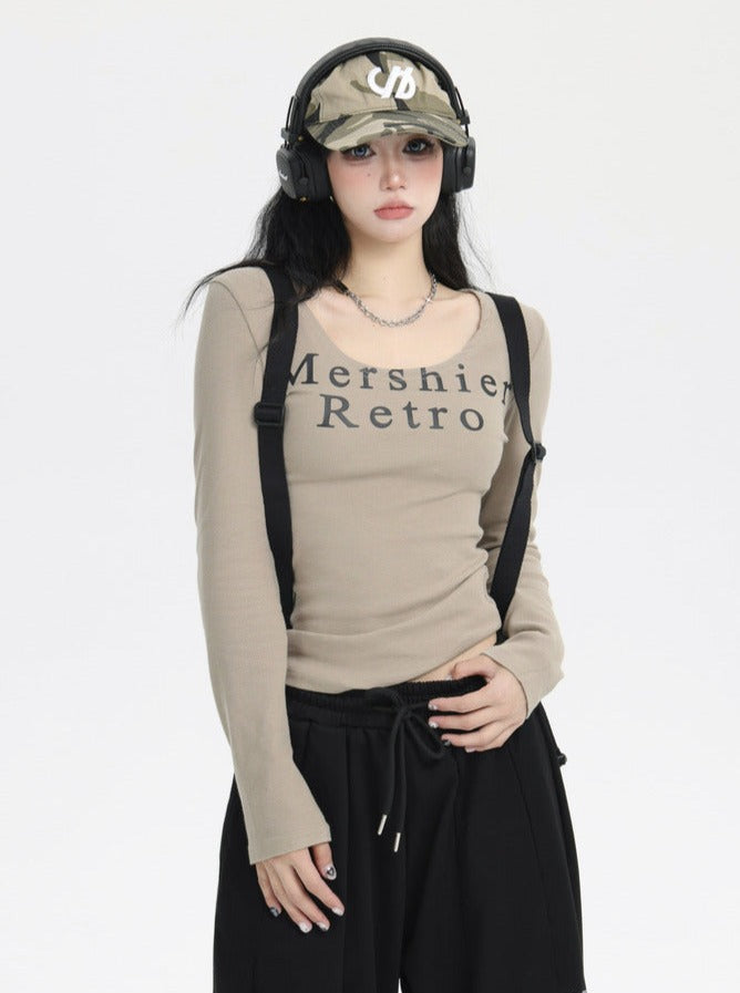 Scoop Neck Long Sleeve Tee