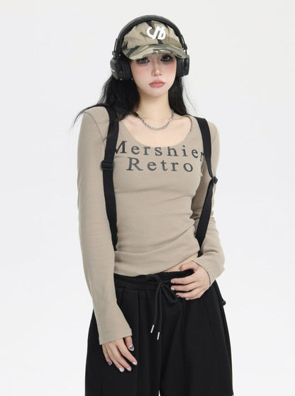 Scoop Neck Long Sleeve Tee