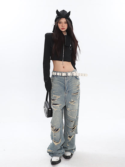 Ripped + Destroyed Baggy Jeans