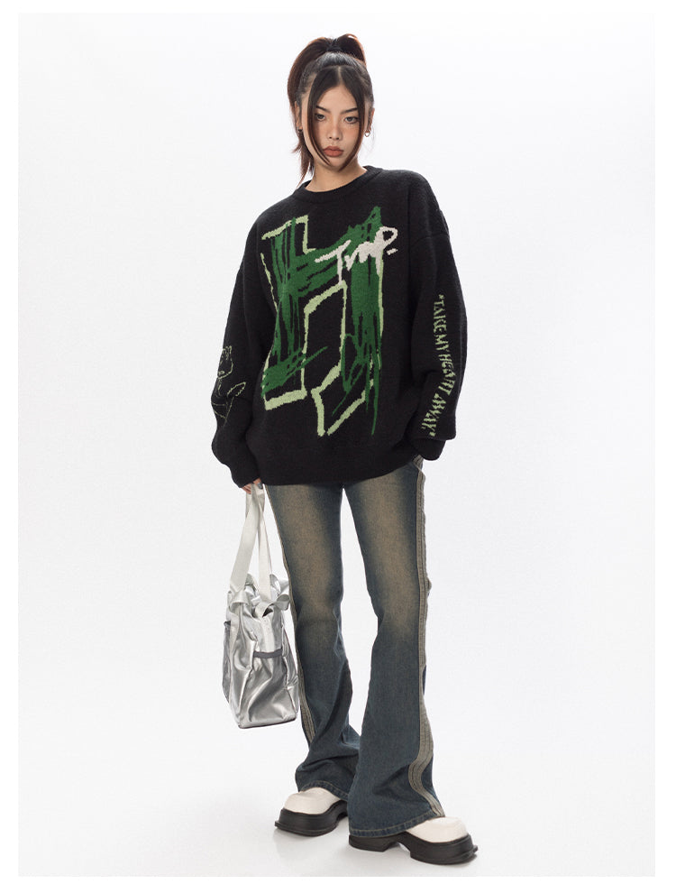 Graffiti Knit Sweater