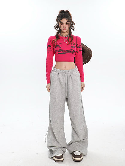 Ruched Baggy Sweatpants