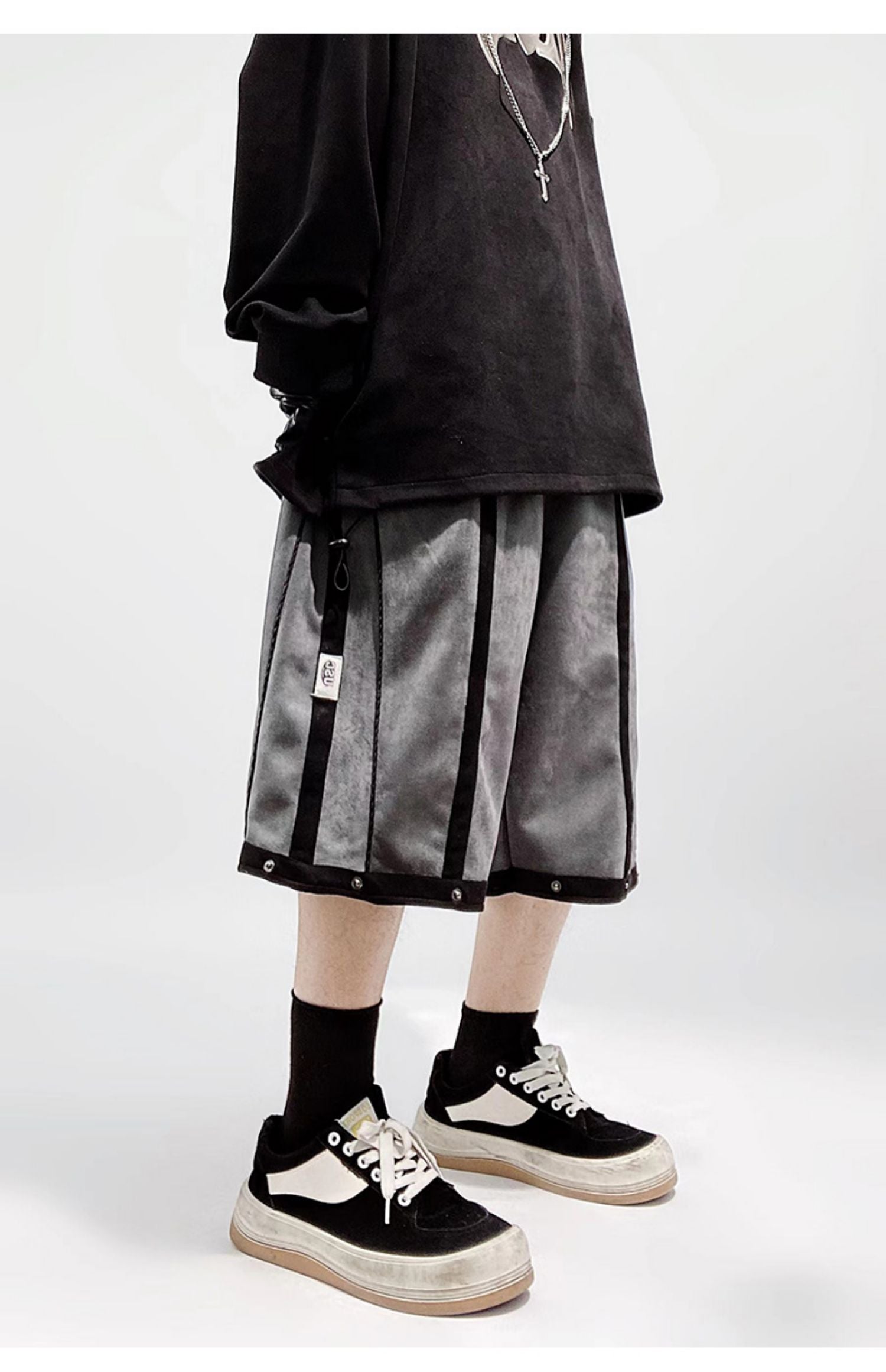 Streetwear Contrast Tear Away Sweatpants