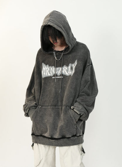 Vintage Washed Distressed Hoodie