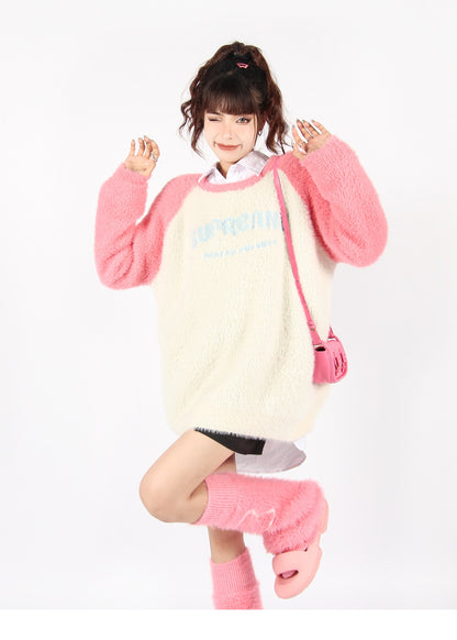 Fluffy Raglan Sweater