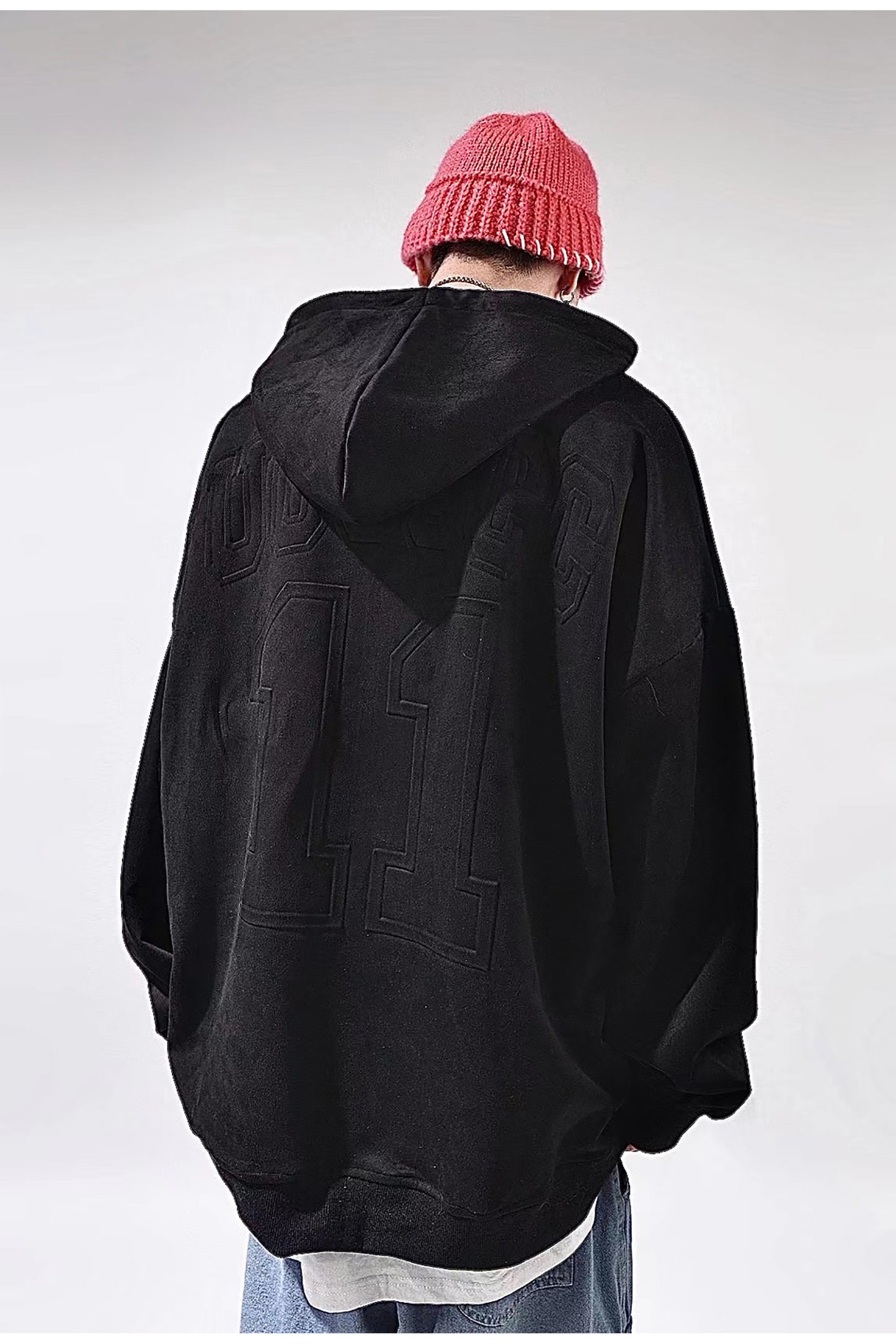 11 Oversized Embossed Hoodie