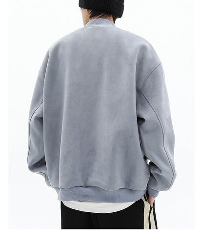 Panther Faux Suede Bomber Jacket