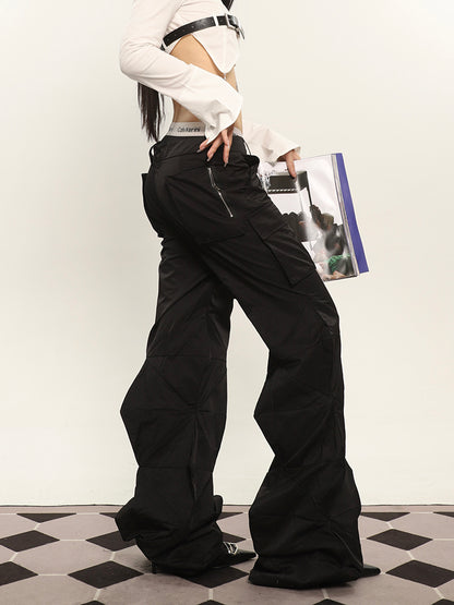 Diamond Flared Cargo Pants