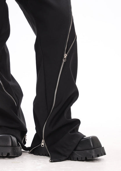Diagonal Zipper Pants