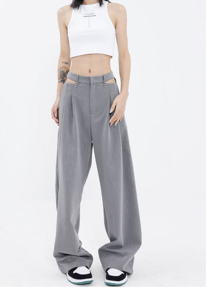 Hip Cutout Relaxed Fit Pants