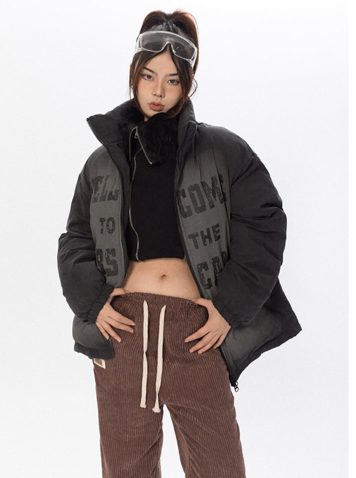 Canvas Washed Puffer Jacket