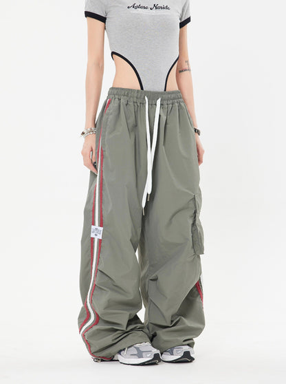 Striped Wide Leg Track Pants