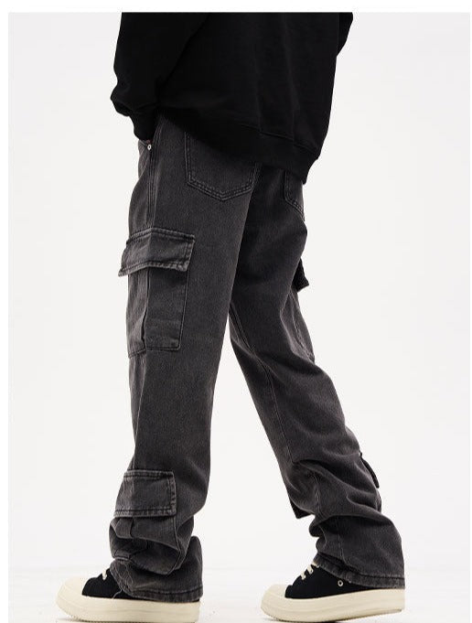 Vintage Washed Cargo Jeans