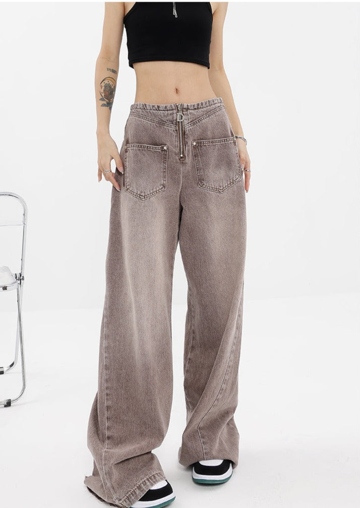 Washed Wide Leg Jeans