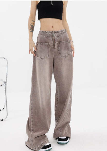 Washed Wide Leg Jeans