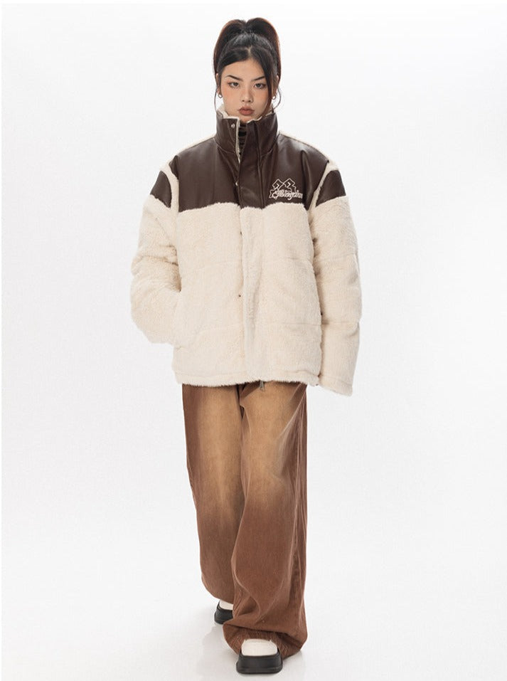 Plush Fur Pleather Jacket