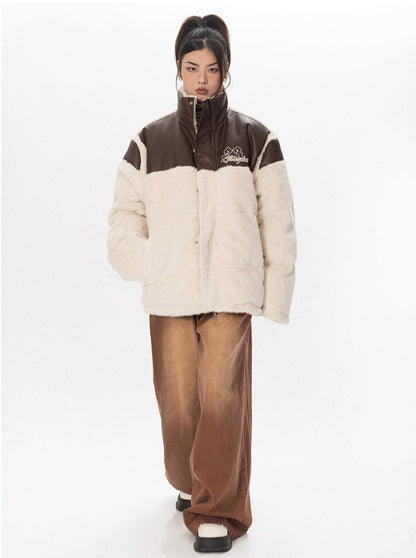 Plush Fur Pleather Jacket