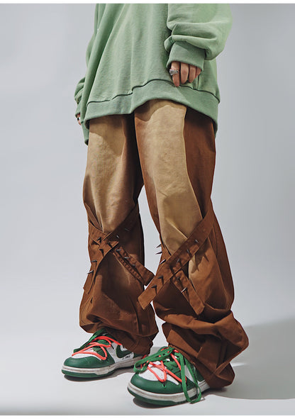 Spiked Cross Strap Jeans