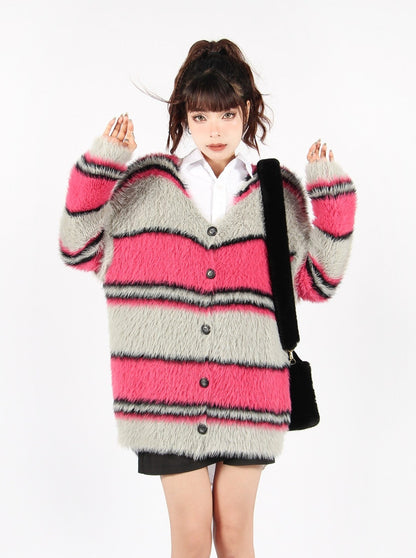 Pastel Striped Cardigan