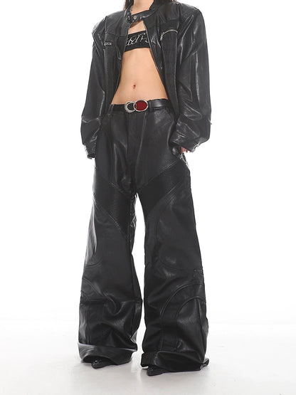 Faux Leather Moto Pants