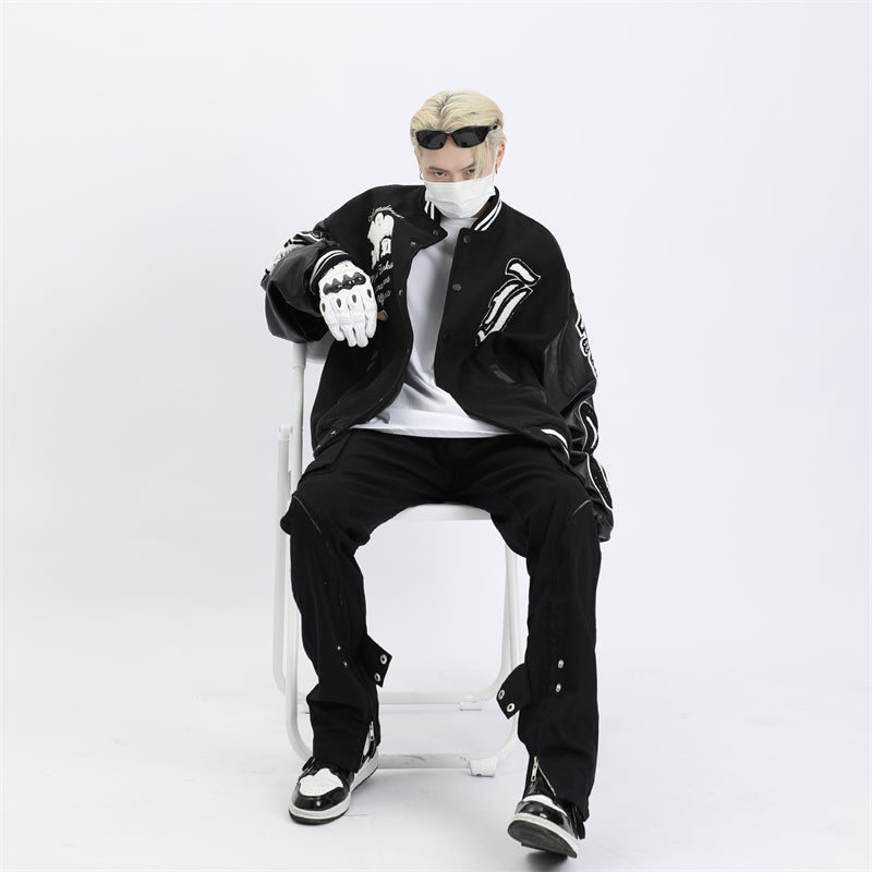 Rally Faux Leather Varsity Jacket