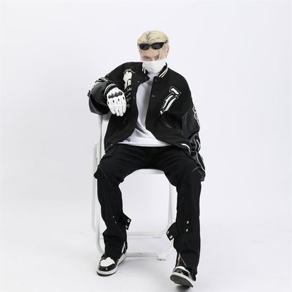 Rally Faux Leather Varsity Jacket