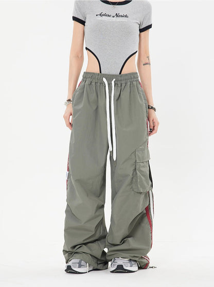 Striped Wide Leg Track Pants