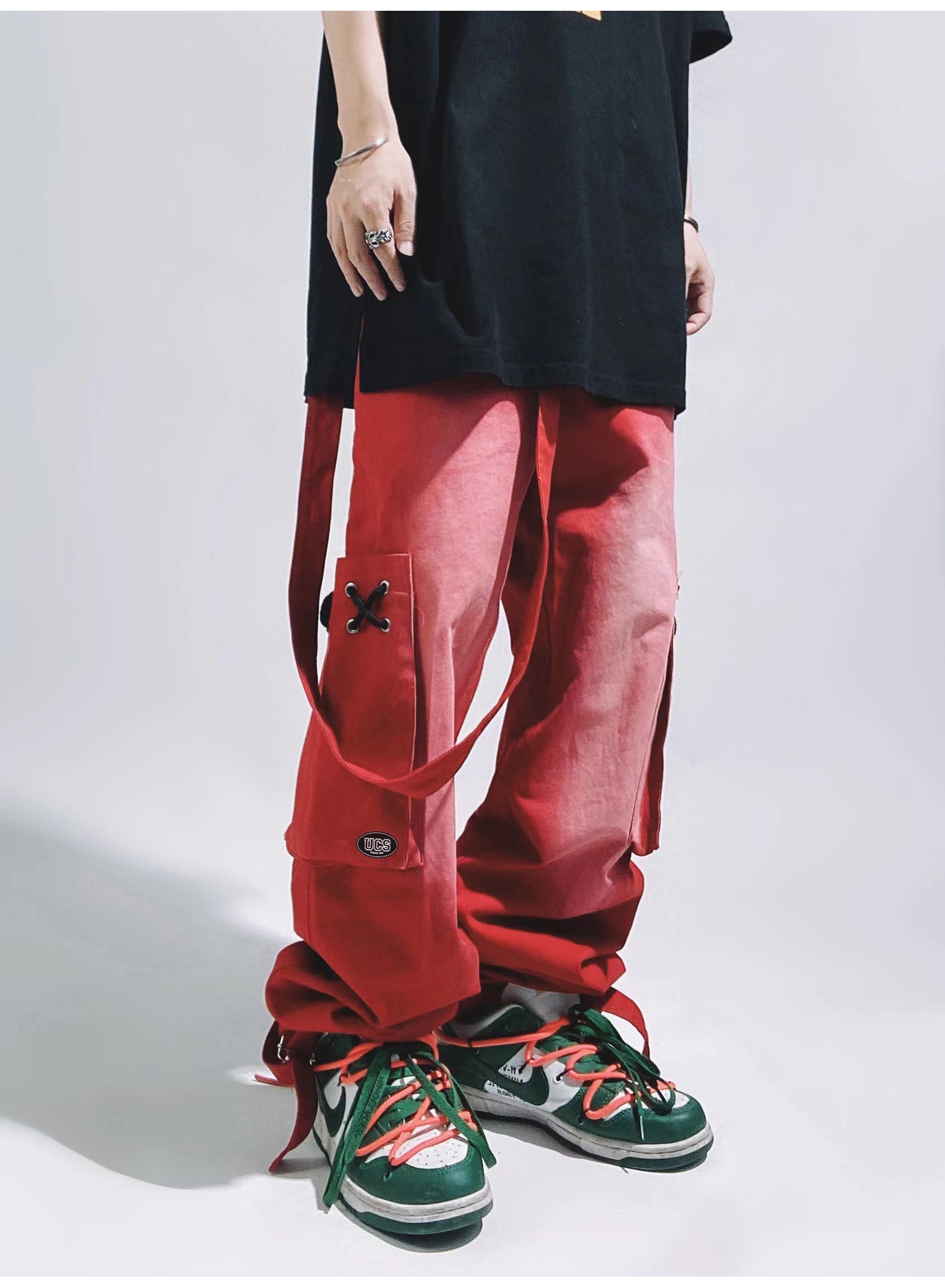 Strapped Cargo Jeans