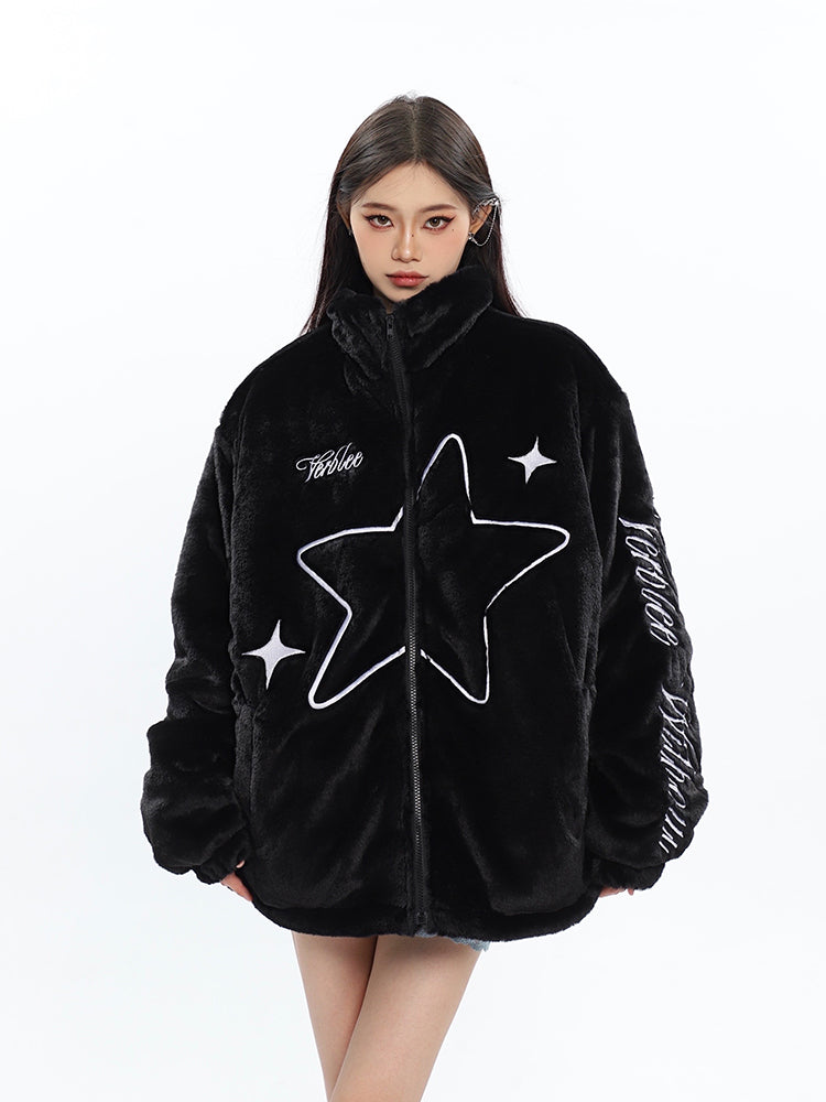 Star Plush Fleece Jacket