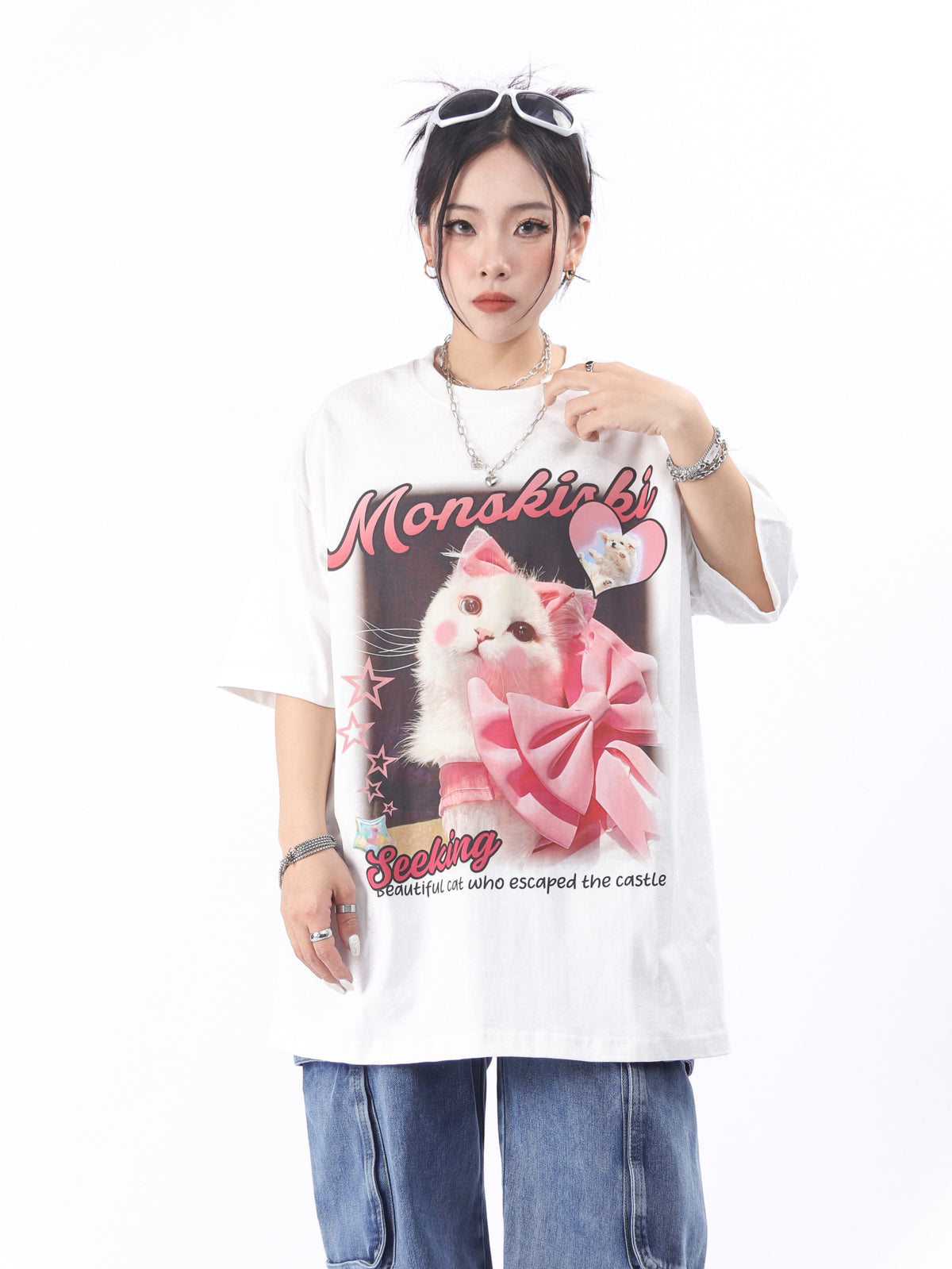 Kitty Bow Graphic T-Shirt