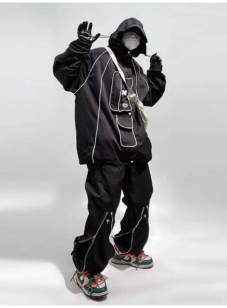 Techwear Zipper Jogger Track Pants