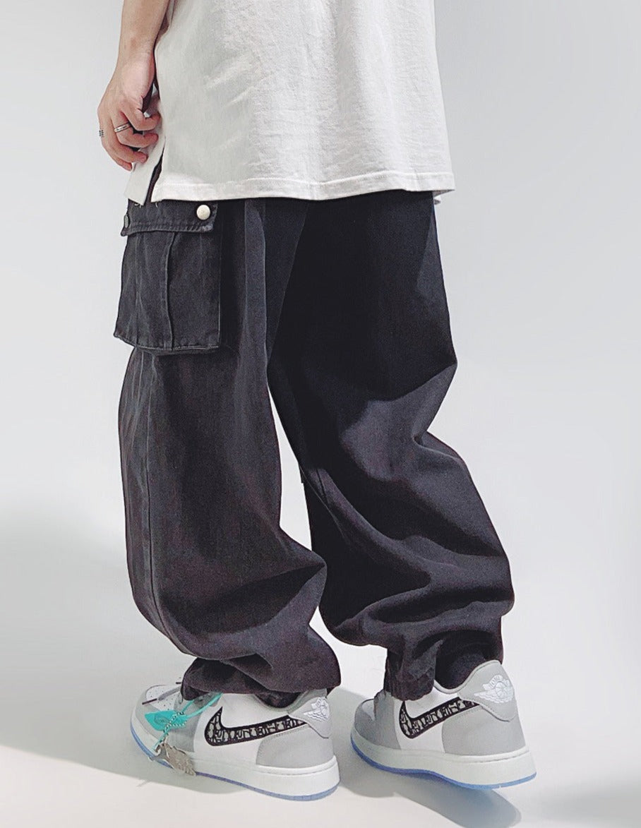 Baggy Washed Cargo Jeans