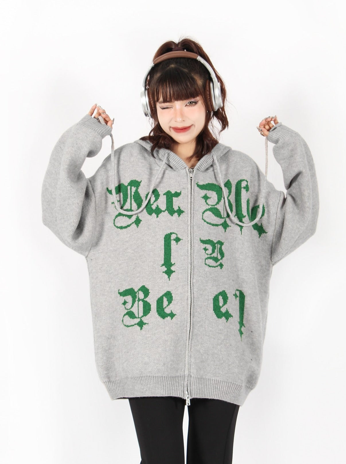 Cozy Knit Zip hoodie