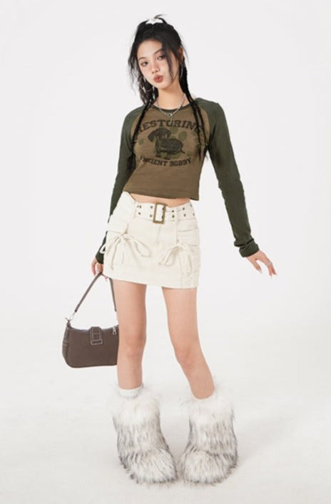 Dachshund Raglan Long Sleeve Top