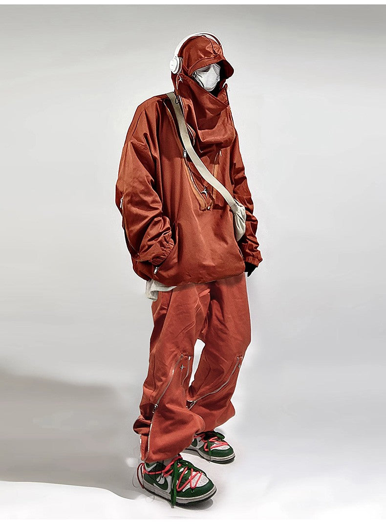 Techwear Zipper Jogger Track Pants
