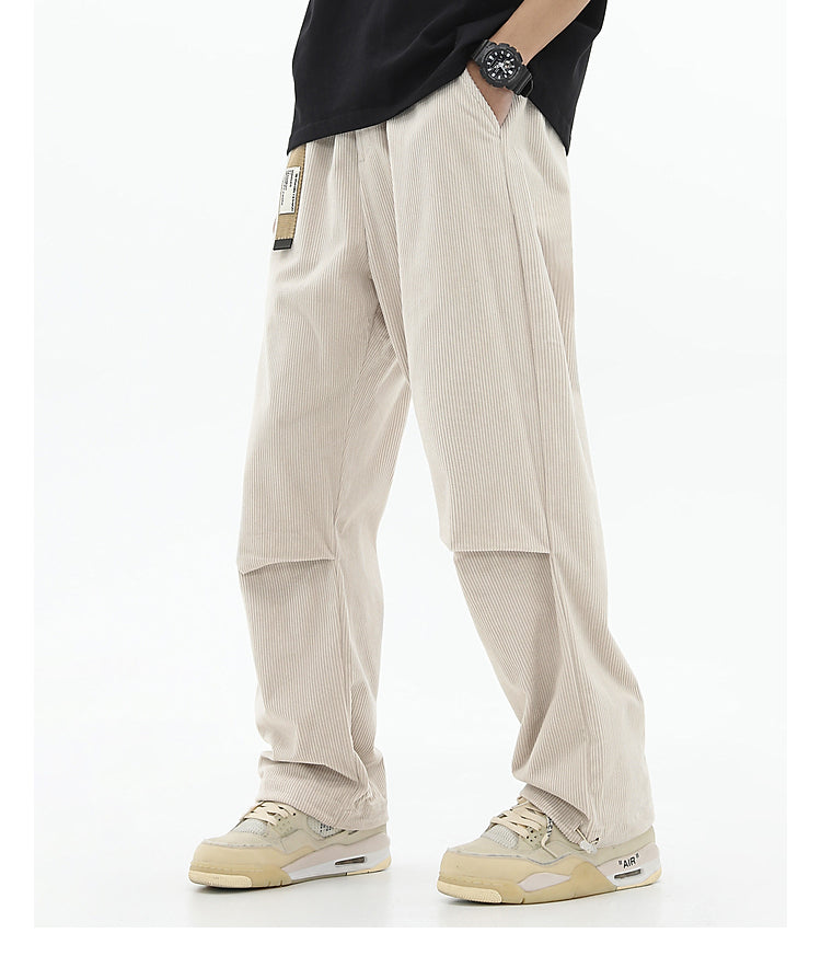 Corduroy Belted Relaxed Fit Pants