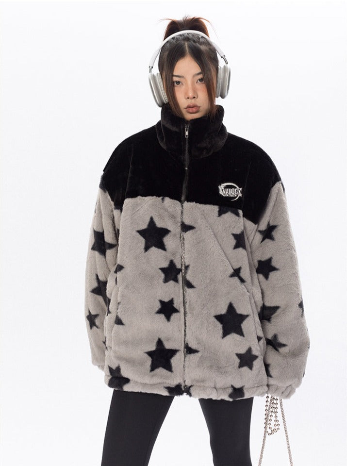 Star Plush Fleece Jacket
