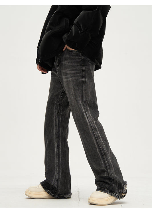 90's Destroyed Hem Distressed Jeans